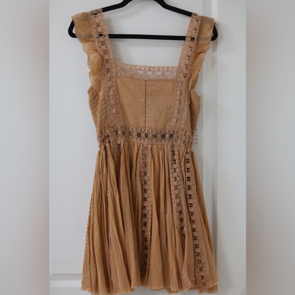 NWT Free people Verona Lace trim dress